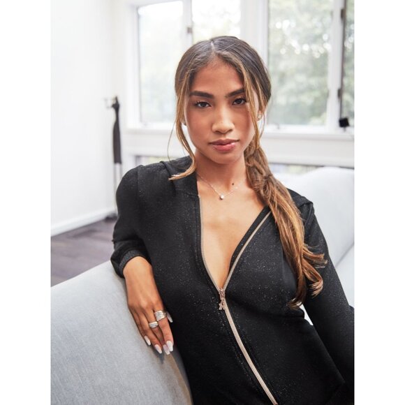 SAVAGE FENTY Rihanna Sleep & Shine Hooded Jumpsuit  L Black Caviar PJ Loungewear - Picture 4 of 10